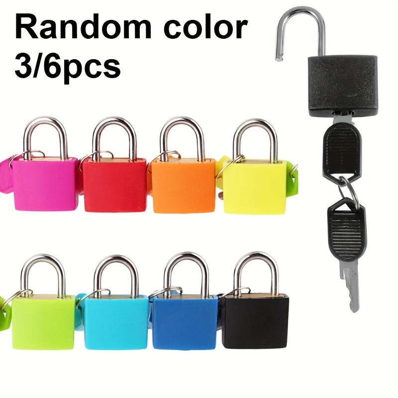 Cabinet Lock Key - 3/6Pcs Mini Colorful Padlock with 2