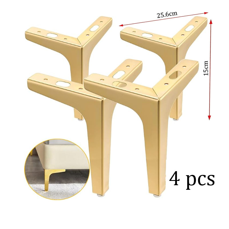 Furniture Hardware For Legs - 4Pcs Modern Triangle Metal Sofa Legs