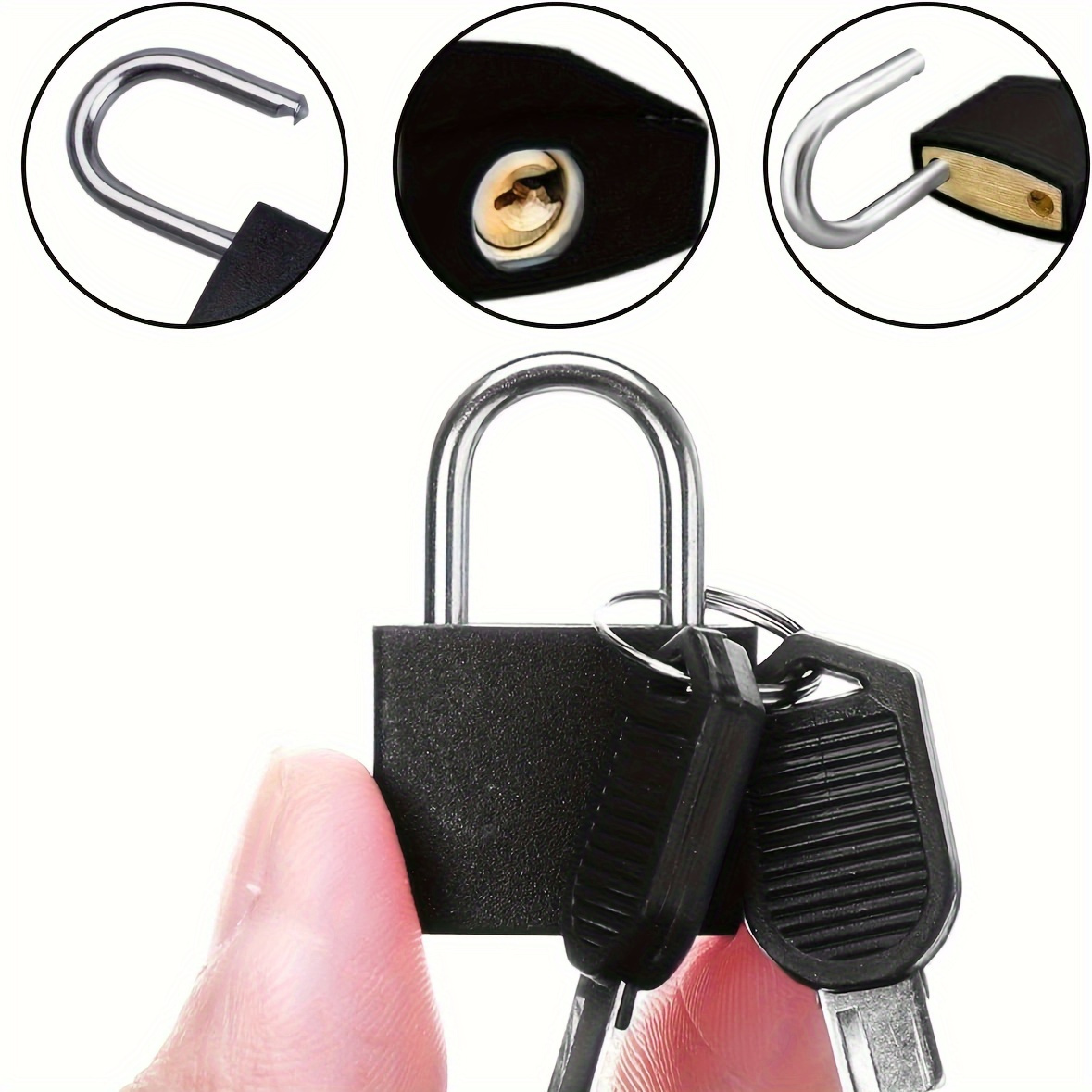 3/6Pcs Mini Colorful Padlock w - Cabinet Lock Key review and price