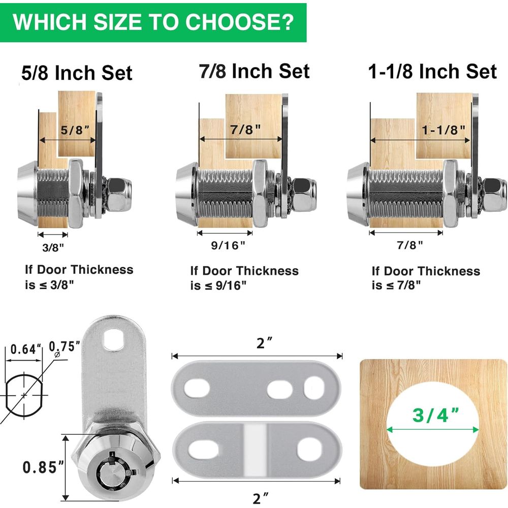 5 Pack Cabinet Lock with Keys, - Cabinet Lock Key review and price