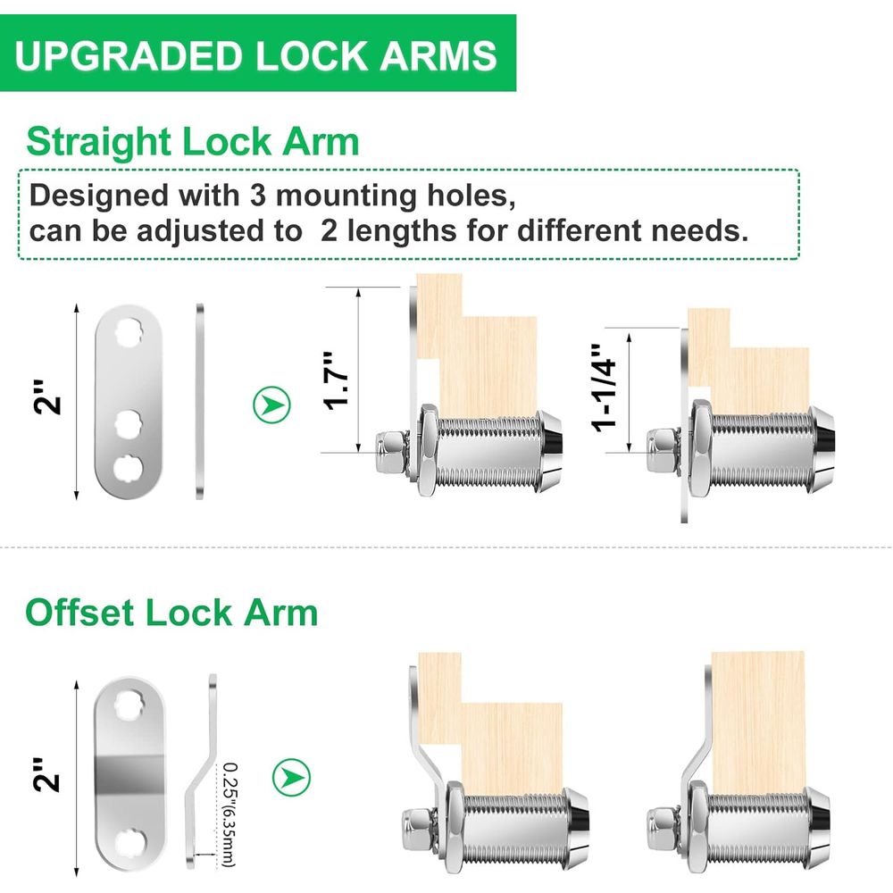 5 Pack Cabinet Lock with Keys, - Cabinet Lock Key review and price